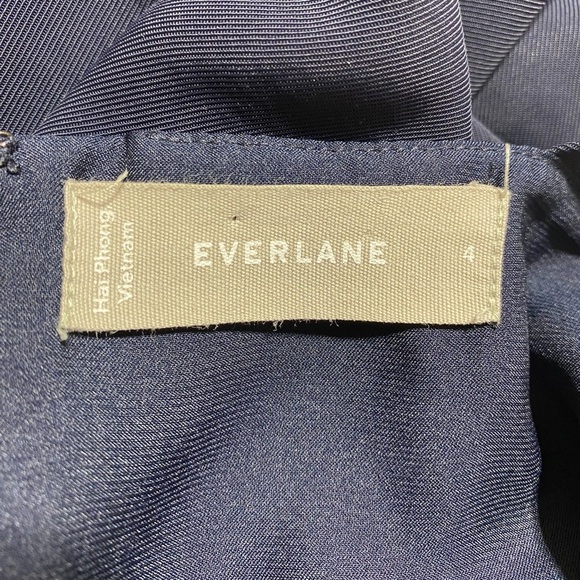 Everlane Japanese GoWeave Slip Sleeveless Pockets V Neck Navy Jumpsuit Size 4 - Picture 10 of 12